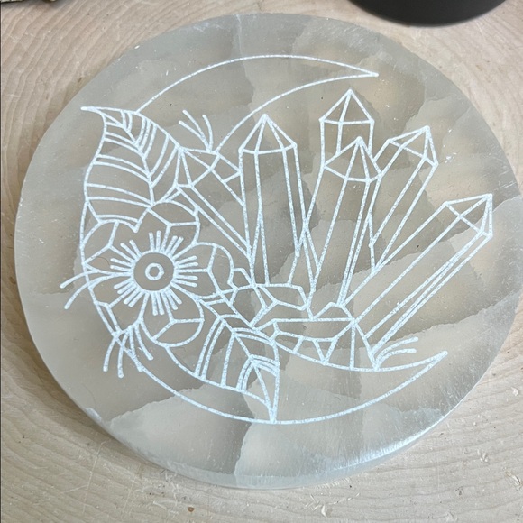 Other - Crystal and floral selenite charging plate